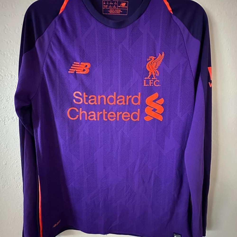 NB LIVERPOOL 2018 2019 AWAY SHIRT JERSEY LONG SLEEVE MT830021 sz S MEN